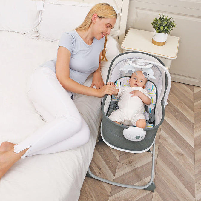 Multifunctional Baby Rocker & Bouncer Chair with Music & Hanging Toys – Comfortable & Adjustable