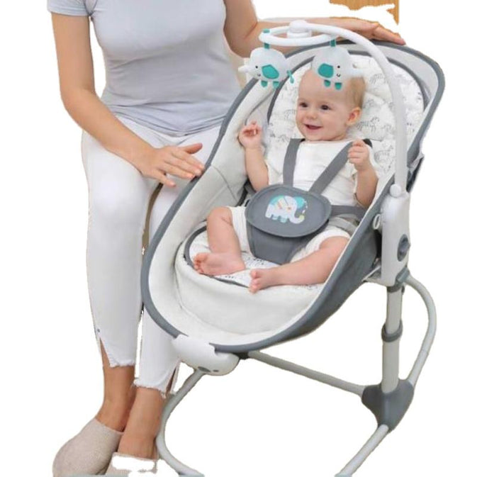 Multifunctional Baby Rocker & Bouncer Chair with Music & Hanging Toys – Comfortable & Adjustable
