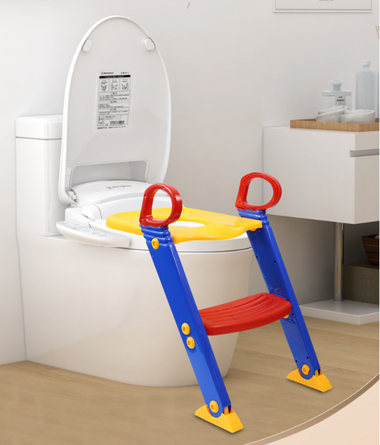 Toddler Toilet Training Seat with Step Ladder – Handles and Non-Slip Steps