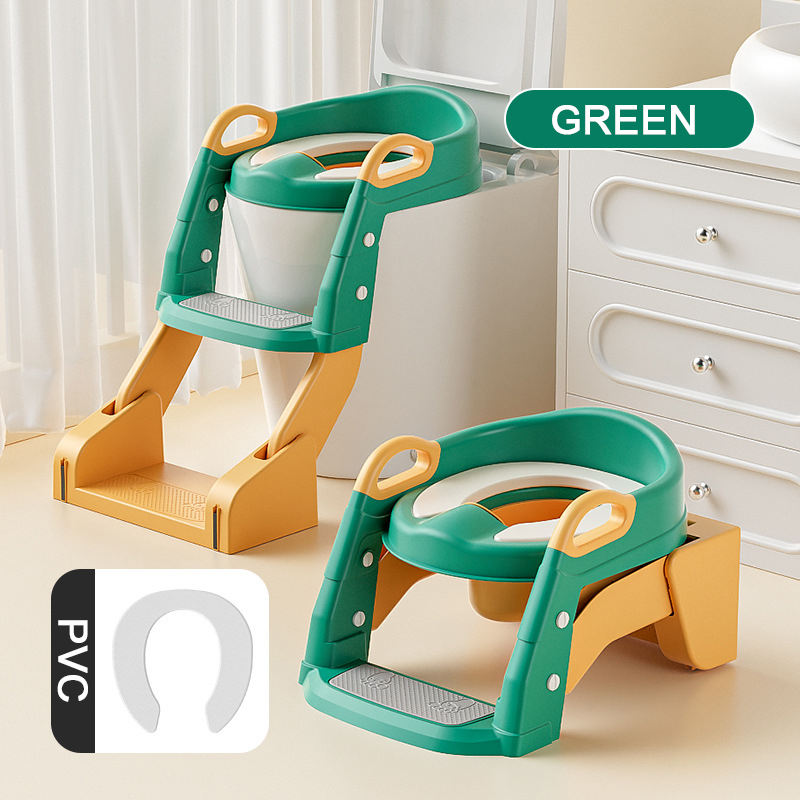 2-in-1 Potty Training Seat with Ladder – Adjustable Toddler Toilet Trainer