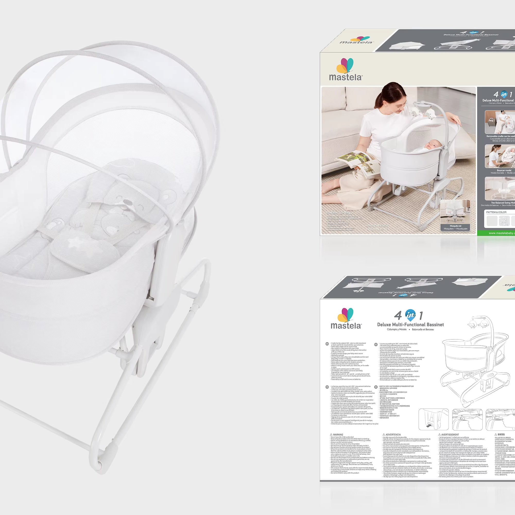 Adjustable Baby Swing with Soothing Rocking Motion, Toy Bar, and Reclining Seat