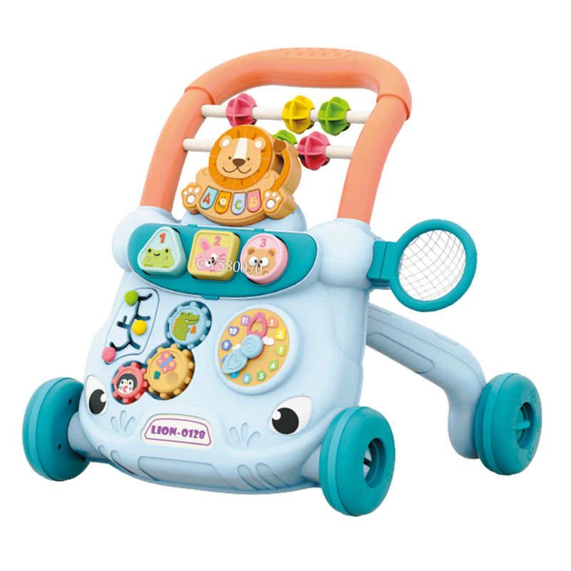 Multifunctional Baby Walker with Activity Learning Panel – Blue