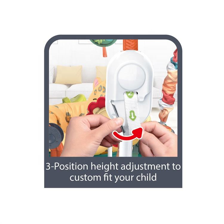 Baby Activity Jumper with 360° Rotating Seat, Music & Toys