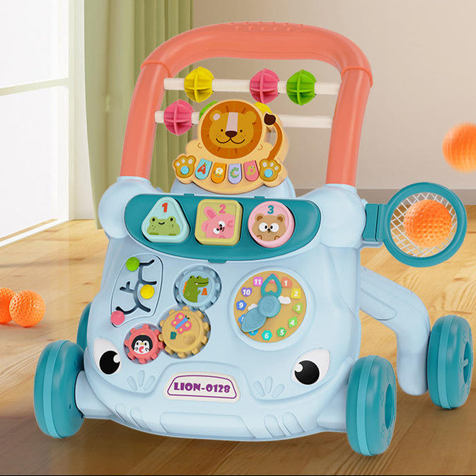 Multifunctional Baby Walker with Activity Learning Panel – Blue