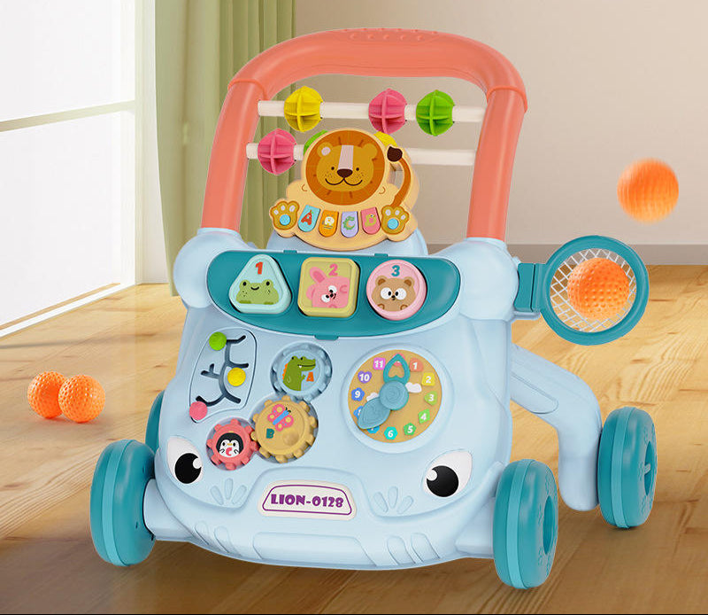 Multifunctional Baby Walker with Activity Learning Panel – Blue