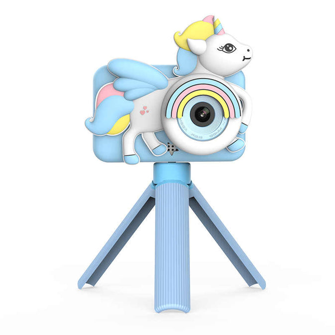 Digital camera Unicorn with Tripod Micro Toy lanyard Children Selfie Portable Toddler Video Holiday Gifts