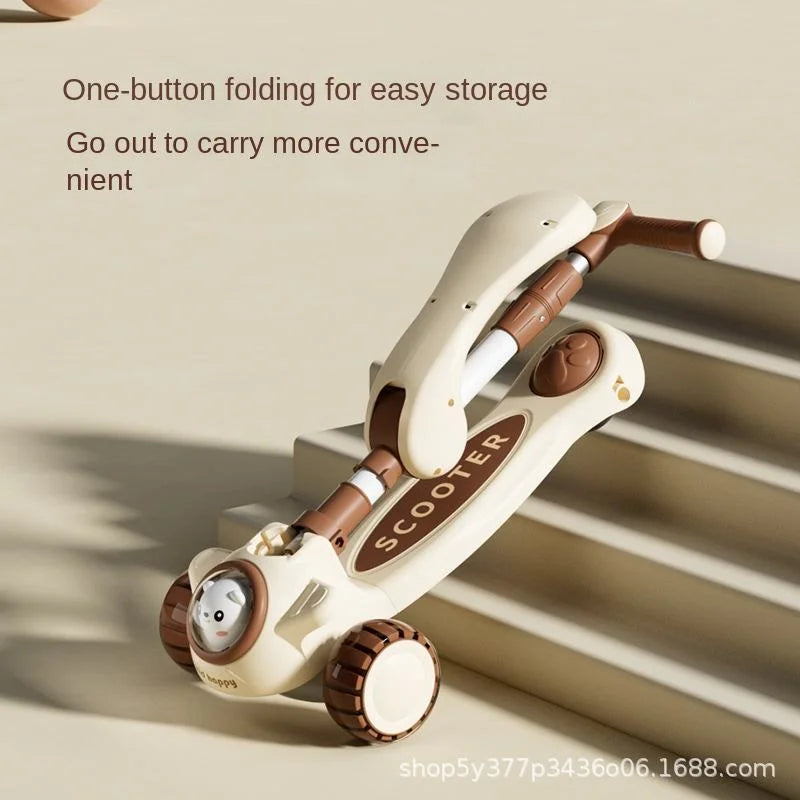 6-in-1 Baby Scooter & Walker with Music Light