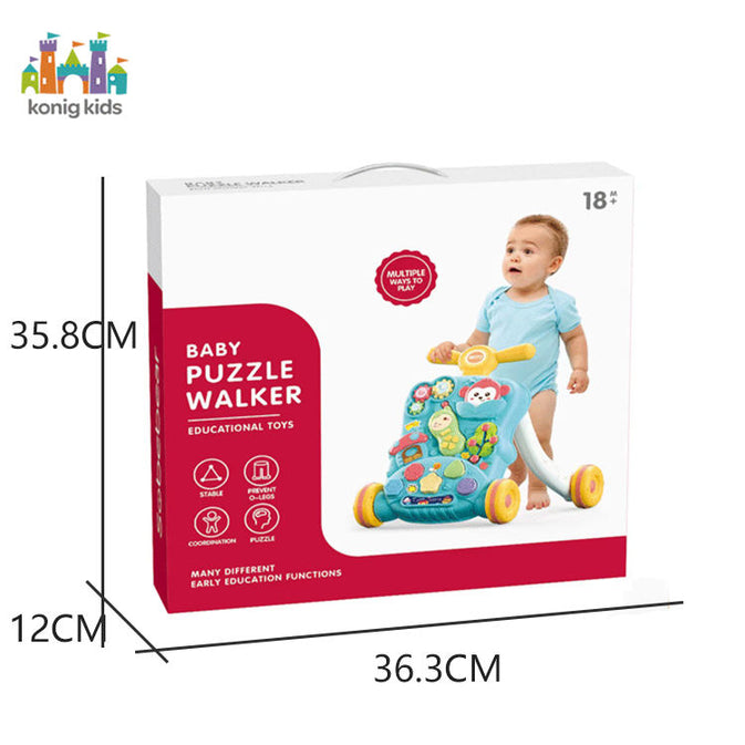 Interactive Baby Walker with Musical Buttons and Learning Features