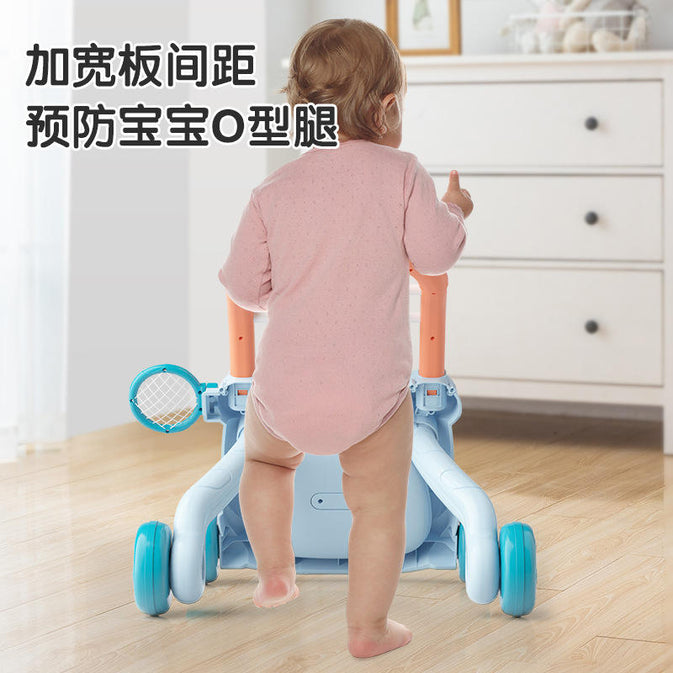 Multifunctional Baby Walker with Activity Learning Panel – Blue