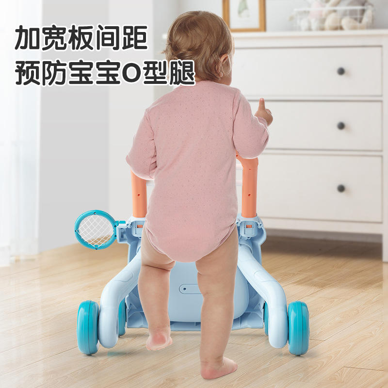 Multifunctional Baby Walker with Activity Learning Panel – Blue