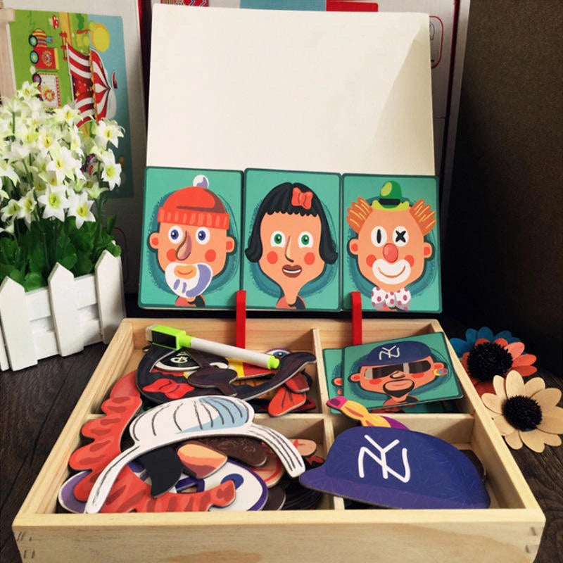 Magnetic Face Changing Puzzle Game - 67 Pieces.