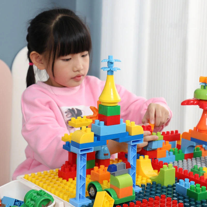 MultiFunction Building Block Table with Chair - 85Pcs