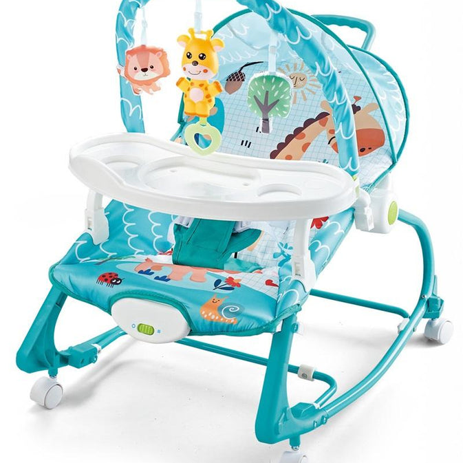 Baby Bouncer with Toy Bar and Adjustable Seat – Animal Theme
