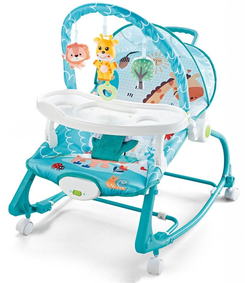 Baby Bouncer with Toy Bar and Adjustable Seat – Animal Theme