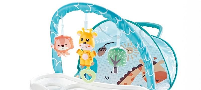 Baby Bouncer with Toy Bar and Adjustable Seat – Animal Theme