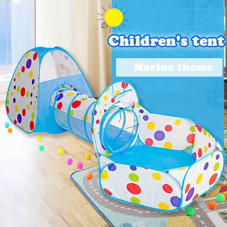 3-in-1 Kids Play Tent with Tunnel & Ball Pit – Pop-Up Indoor/Outdoor Adventure Set