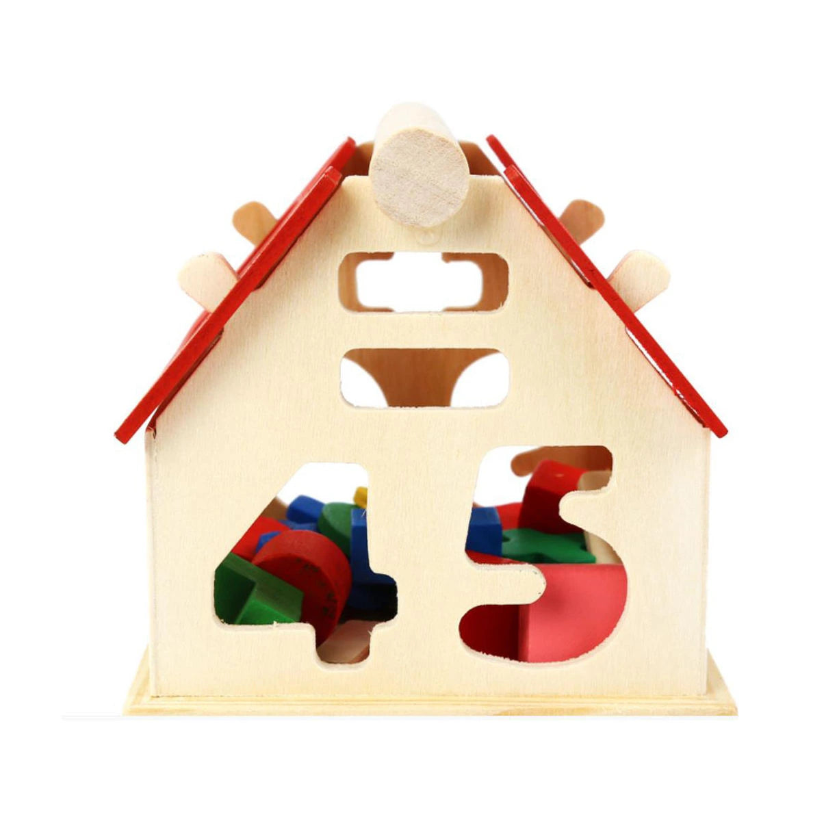 Wooden Montessori Shape & Number Sorting House