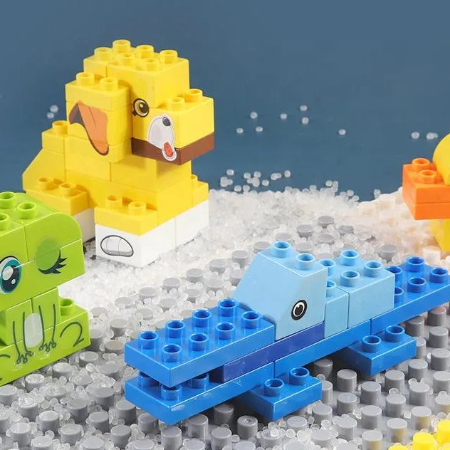 MultiFunction Building Block Table with Chair - 72 Pcs | Educational Play Table for Kids (3+ Years)