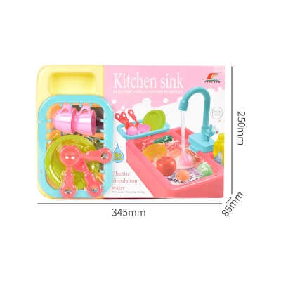 Wash Basin Kitchen Sink Toy With Accessories For Kids