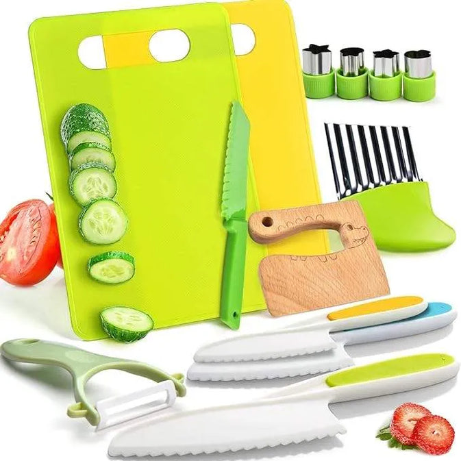 Perfect Kids Kitchen Set + Colorful Fruit & Vegetable Cutting Toy ( Pack 1 )