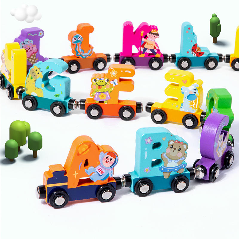 Wooden Alphabet Train Set – Magnetic ABC Learning Toy for Toddlers