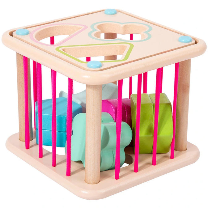 Educational Activity Cubes Wooden Blocks Box