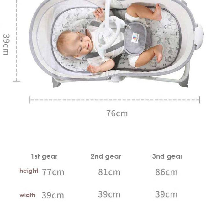 Multifunctional Baby Rocker & Bouncer Chair with Music & Hanging Toys – Comfortable & Adjustable