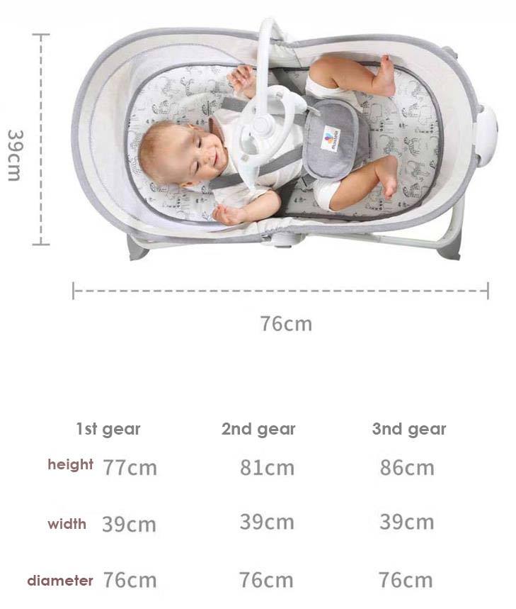 Multifunctional Baby Rocker & Bouncer Chair with Music & Hanging Toys – Comfortable & Adjustable