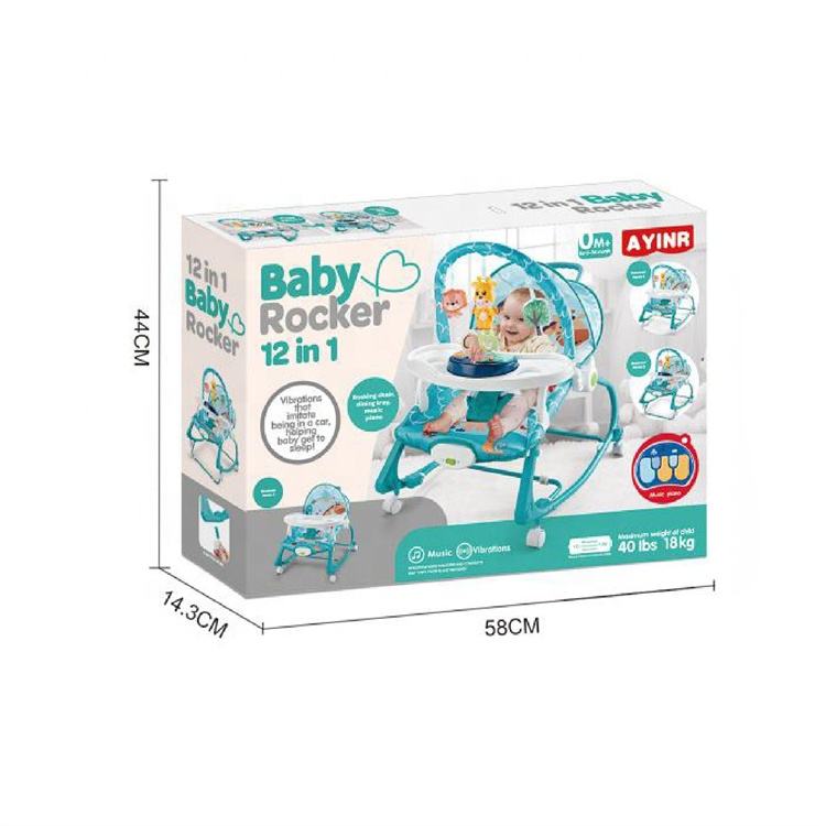 Baby Bouncer with Toy Bar and Adjustable Seat – Animal Theme