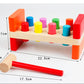 Colorful Wooden Hammering Bench Toy for Toddlers
