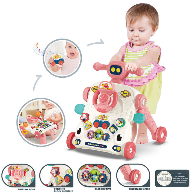 3-in-1 Multifunctional Baby Walker & Activity Center – Musical Steering Toy