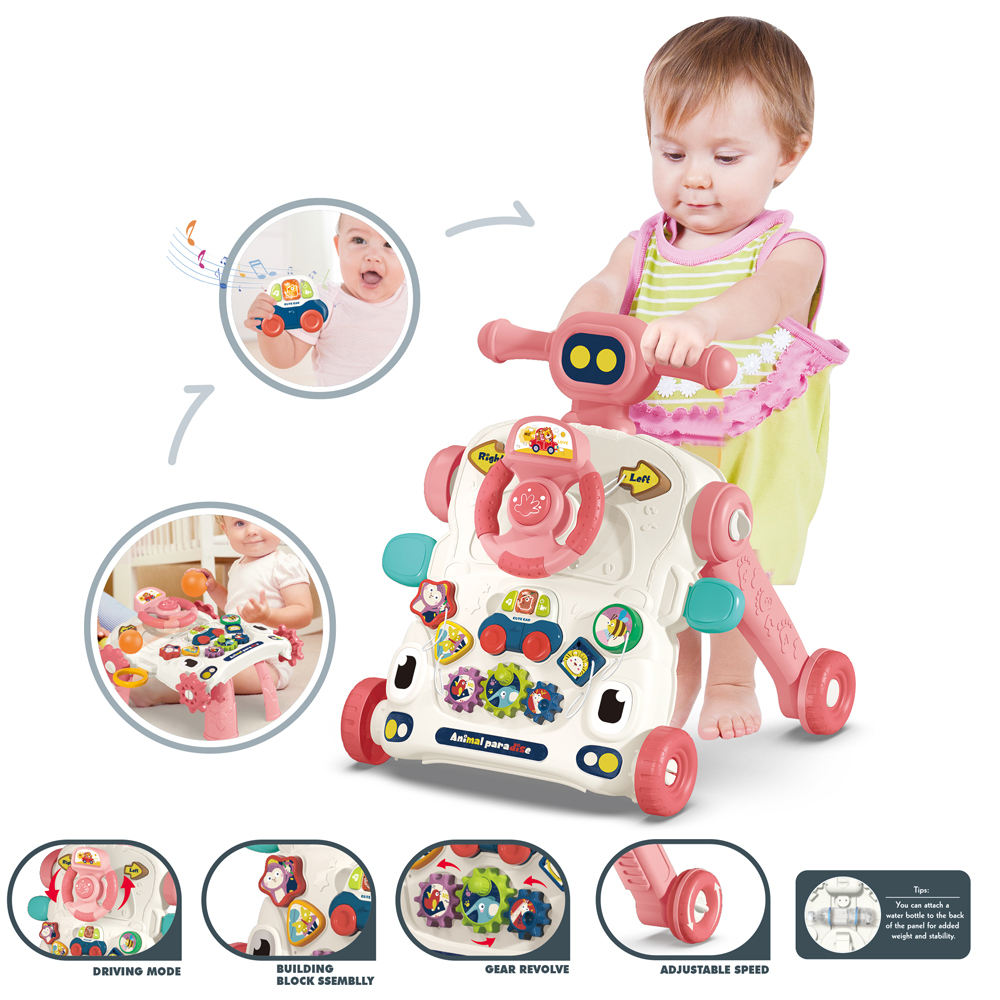 3-in-1 Multifunctional Baby Walker & Activity Center – Musical Steering Toy