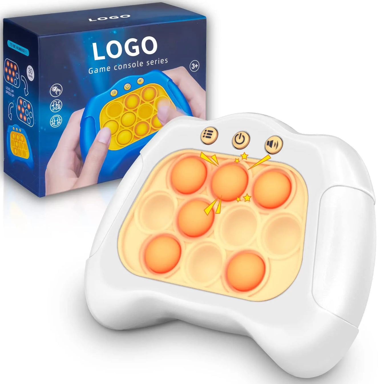 Electronic Pop Push Game Console – Interactive Light-Up Fidget Toy