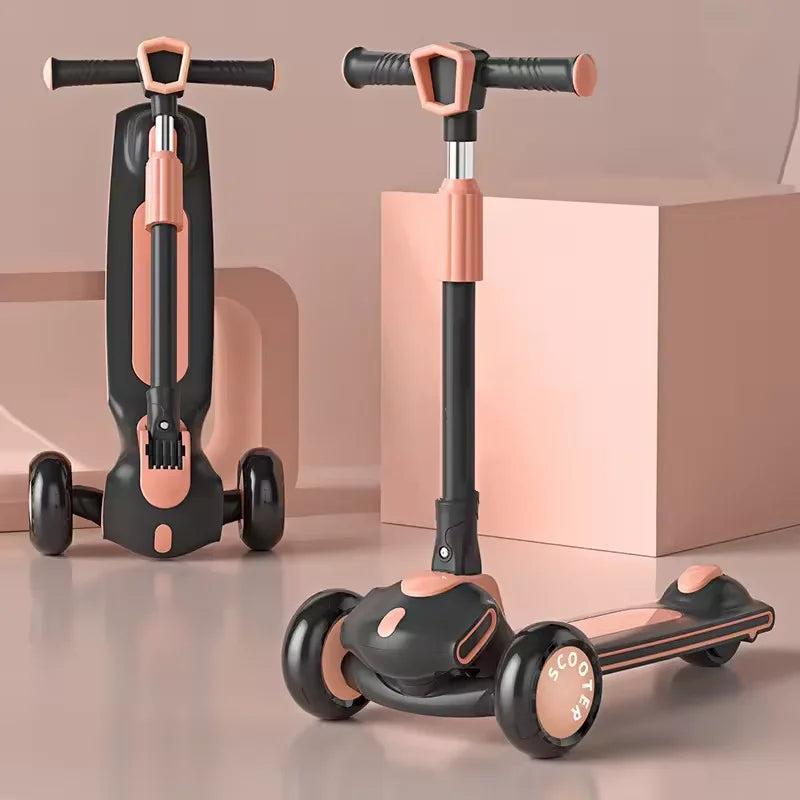 3-Wheel Kids Scooter with Adjustable Seat & Handlebar  3 Colors