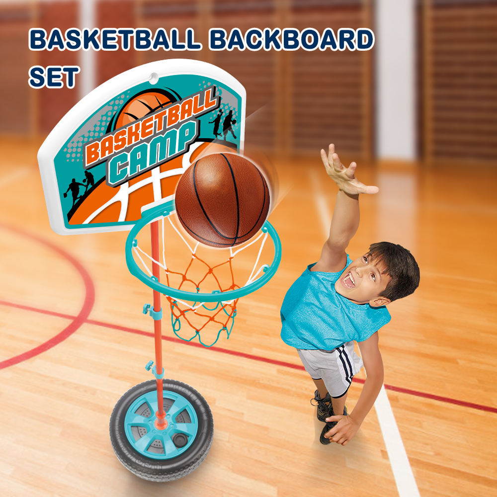 Metal Adjustable Kids Basketball Hoop Set with Ball & Pump – Indoor & Outdoor Sports Toy (Ages 3+)