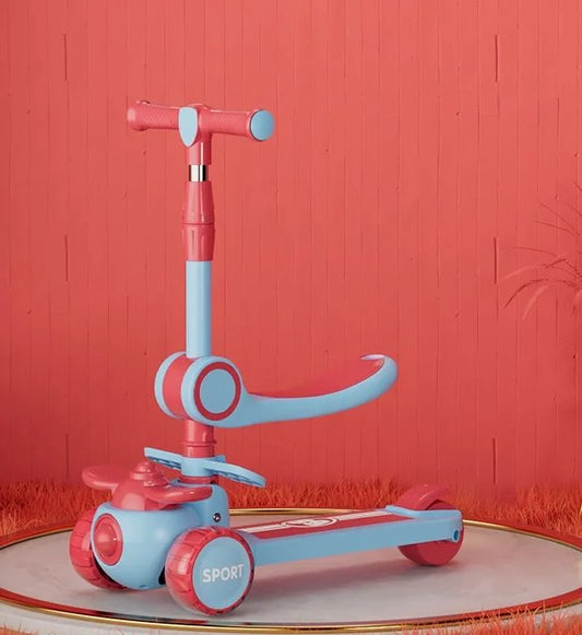 3-Wheel Kids Scooter with Adjustable Seat & Handlebar