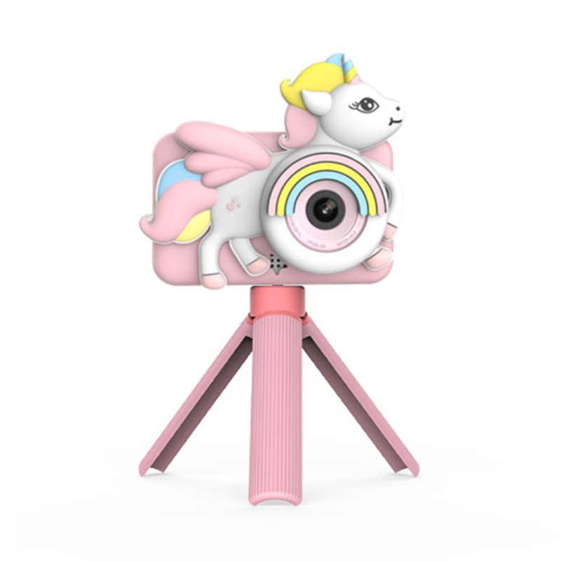Digital camera Unicorn with Tripod Micro Toy lanyard Children Selfie Portable Toddler Video Holiday Gifts