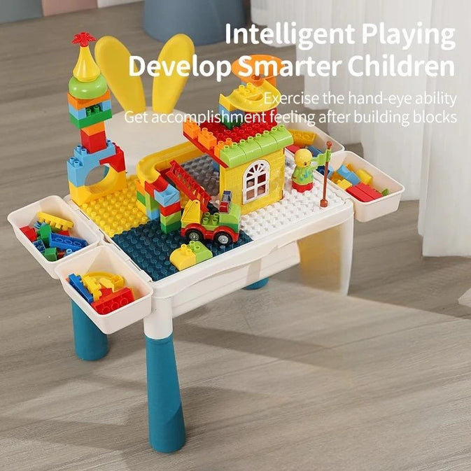 MultiFunction Building Block Table with Chair - 85Pcs