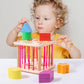Educational Activity Cubes Wooden Blocks Box
