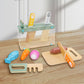 Little Kitchen Accessories – Wooden Pretend Play Cooking Set for Kids