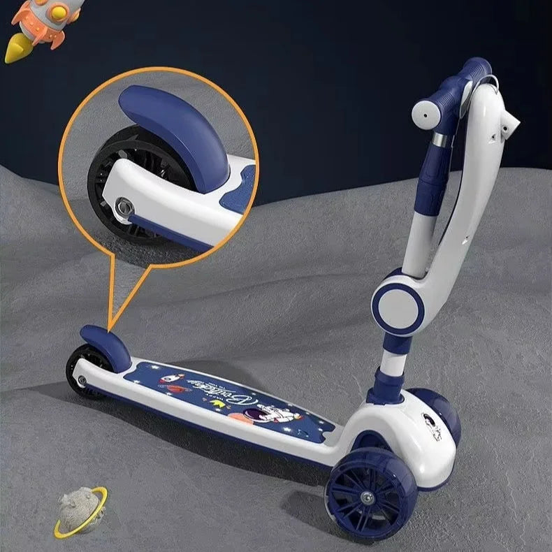 3-Wheel Kids Scooter with Adjustable Seat & Handlebar