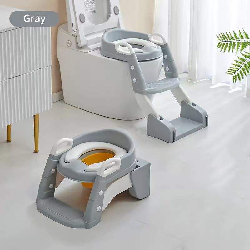 2-in-1 Potty Training Seat with Ladder – Adjustable Toddler Toilet Trainer