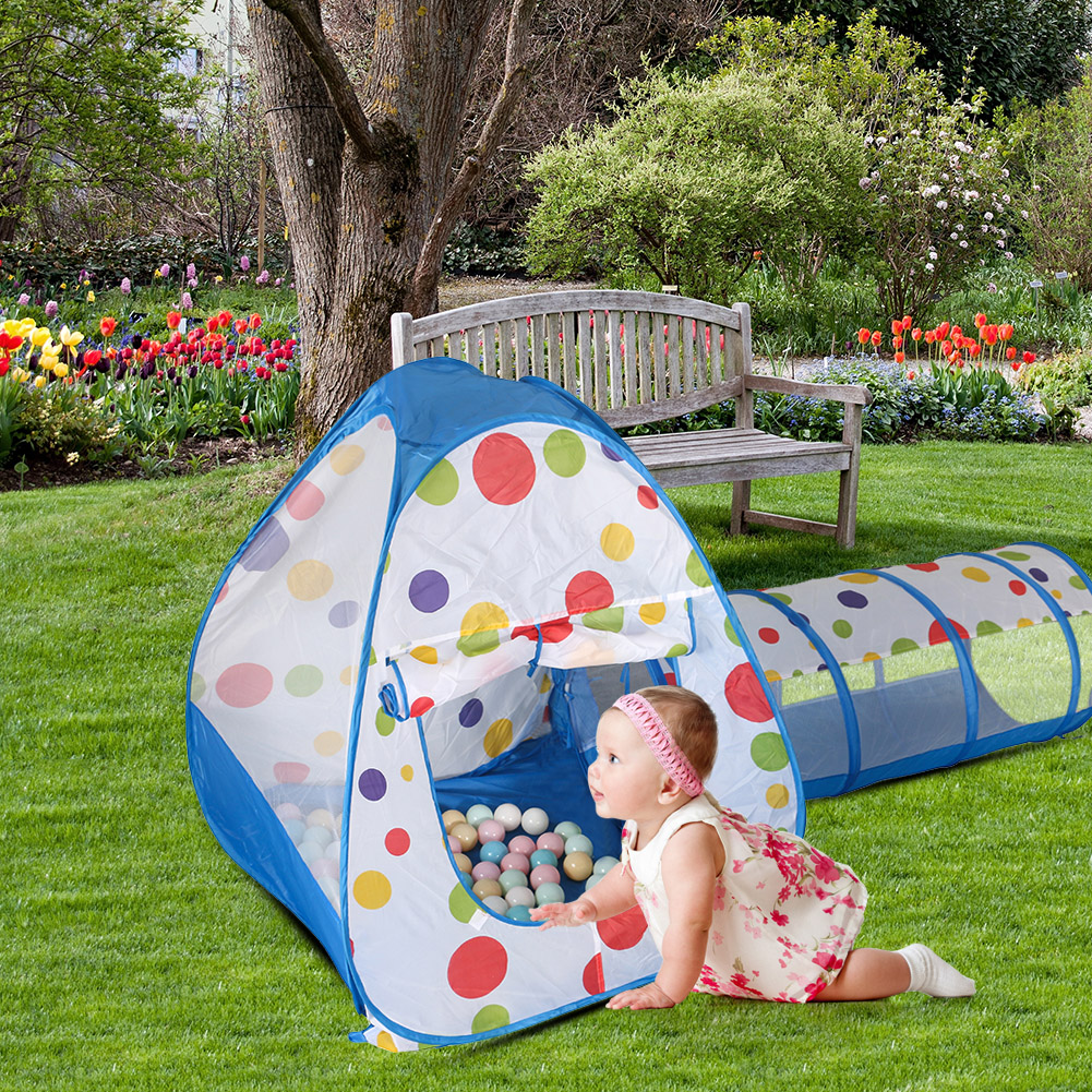 3-in-1 Kids Play Tent with Tunnel & Ball Pit – Pop-Up Indoor/Outdoor Adventure Set