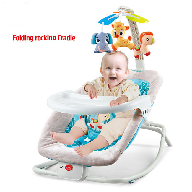 2-in-1 Baby Rocker & Feeding Chair with Toy Bar – Comfortable, Musical & Convertible Design