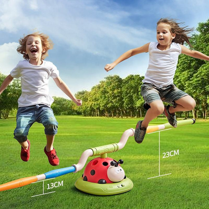 3-in-1 Kids Activity Toy – Jumping Game, Ring Toss & Rocket Launcher