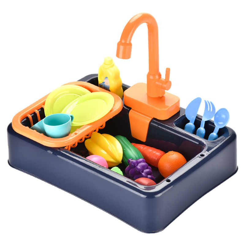Wash Basin Kitchen Sink Toy With Accessories For Kids
