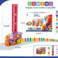 Kids Automatic Laying Domino Train Play Set Electric Bidding Sound