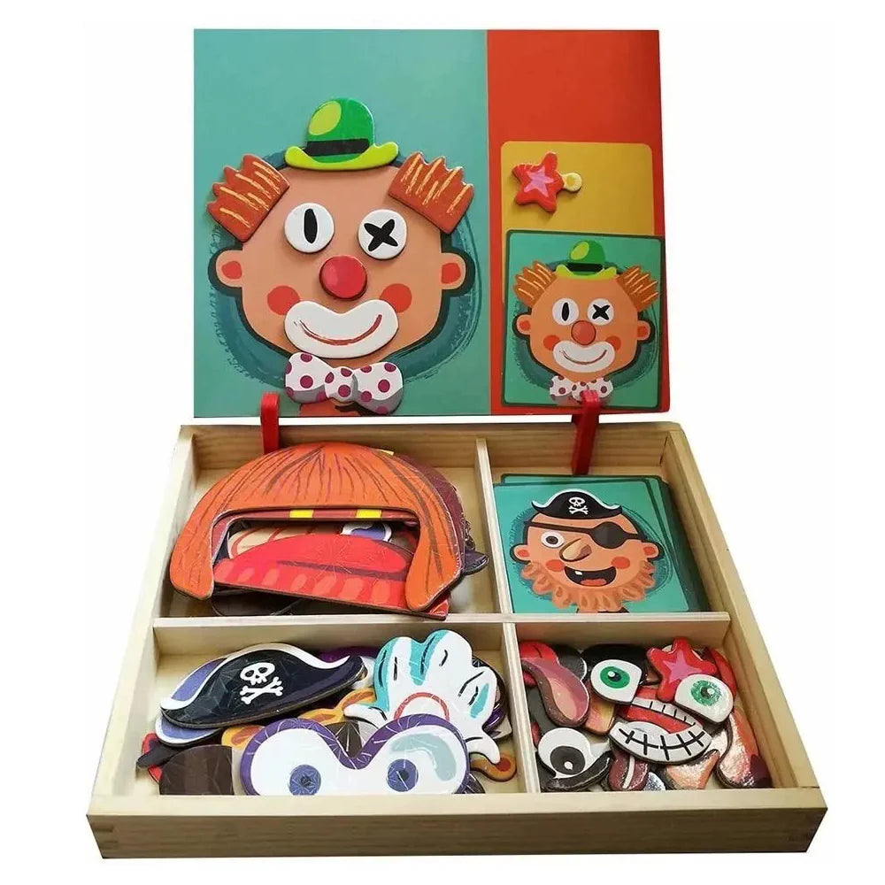 Magnetic Face Changing Puzzle Game - 67 Pieces.