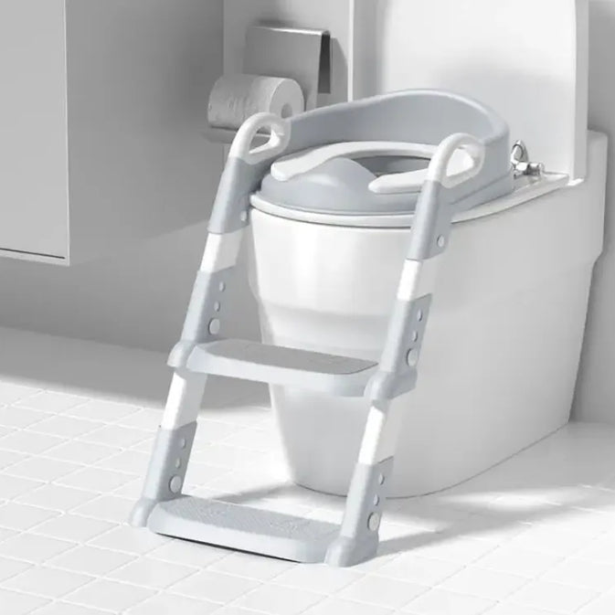 2-in-1 Potty Training Seat with Ladder – Adjustable Toddler Toilet Trainer
