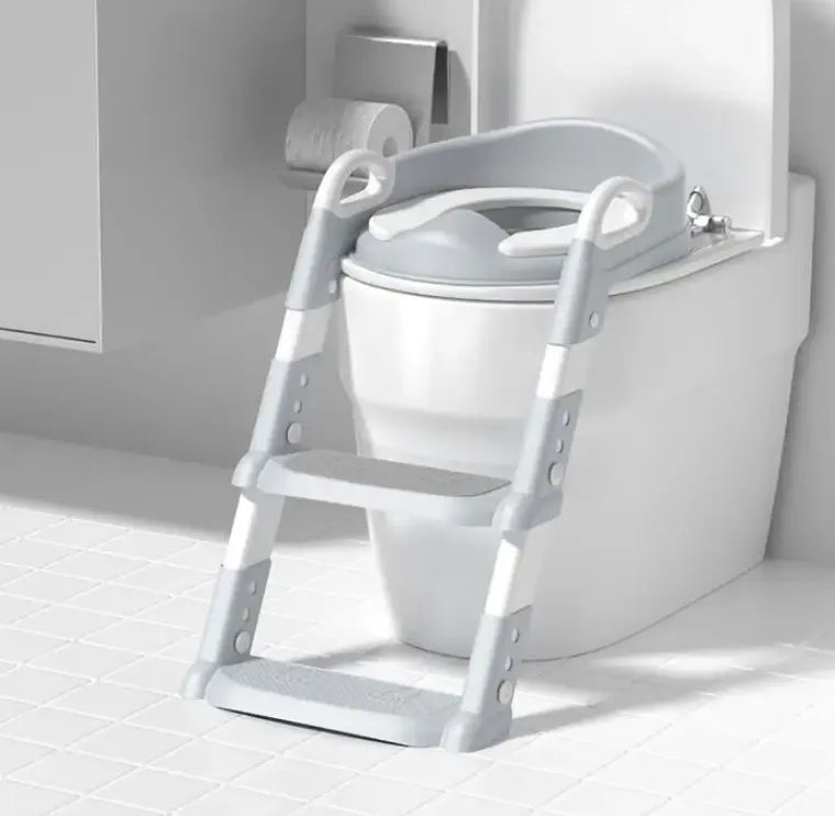 2-in-1 Potty Training Seat with Ladder – Adjustable Toddler Toilet Trainer